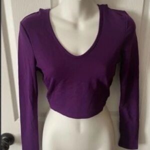 Elegant Purple Crop Top for Women